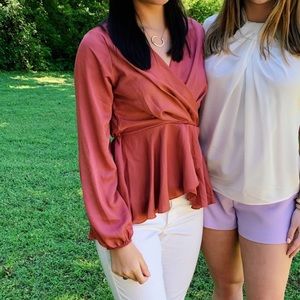 Pinky/mauve blouse